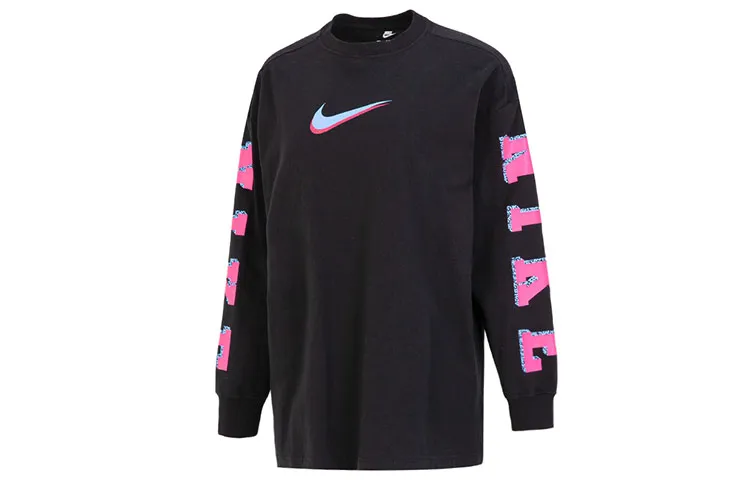 Nike Drop Shoulder Sleeve T Shirt Women's Black