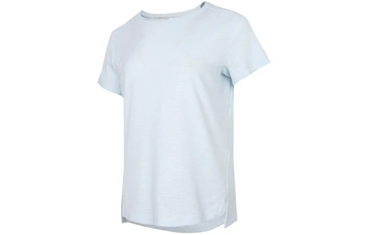 Adidas T-Shirts Women's Blue Crew Neck Moderate Straight Fit