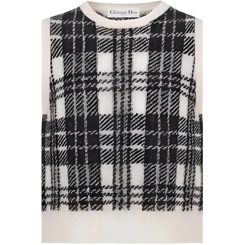 DIOR Camisoles Women's Black Crew Neck Moderate Straight Fit