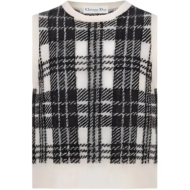 DIOR Camisoles Women's Black Crew Neck Moderate Straight Fit