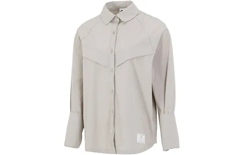 Nike Shirts Women's Gray Lapel Moderate Shirt