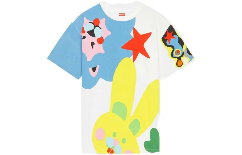 KENZO T Shirts Women's White Crew Neck Moderate Straight Fit