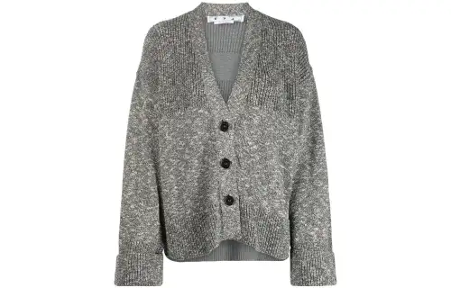 OFF-WHITE Diag-stripe mélange-effect cardigan