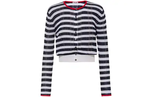 MIU MIU Stripes Knitwear Women's Black