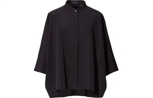 UNIQLO X JIL SANDER Shirts Women's Black Stand Collar Moderate Other