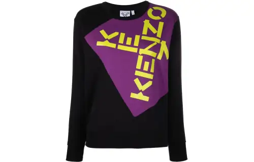 KENZO Sweatshirts Women's Black Crew Neck Moderate Regular