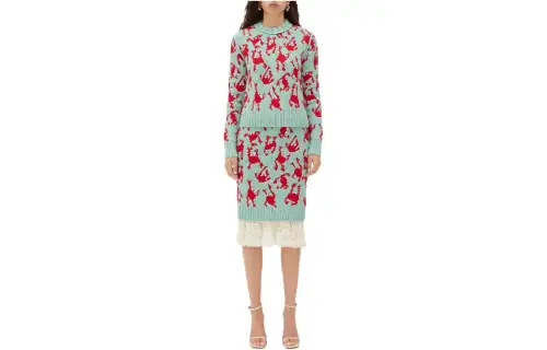 Bottega Veneta Crab Patterned Sleeved Sweater