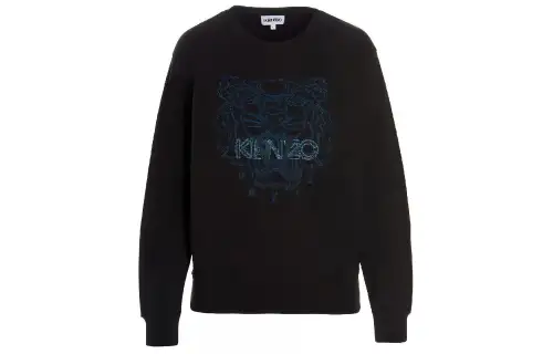 KENZO Sweatshirts Women's Black Crew Neck Moderate Regular