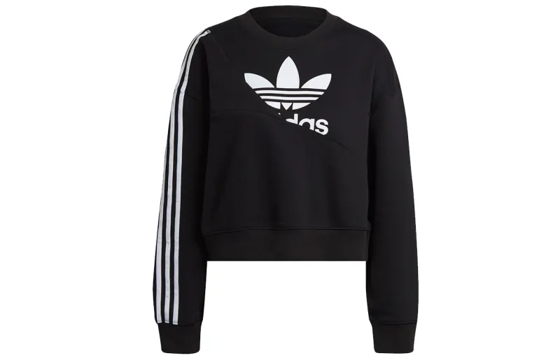 Adidas Originals Logo-print Cropped Sweatshirt