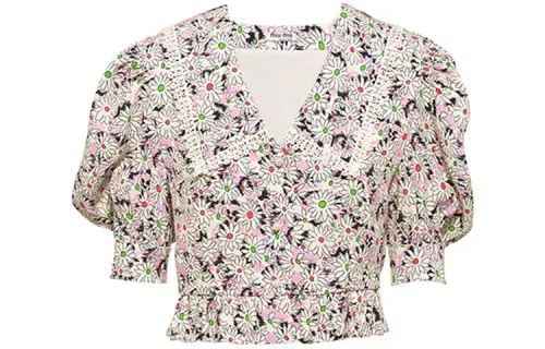 【Previous Season】floral short-sleeve blouse
