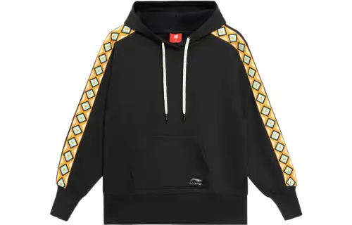 Li Ning Sweatshirts Women's Black Hooded Moderate Regular