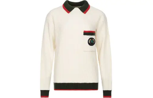 Burberry Cashmere Sweaters Women's Ivory Lapel Moderate