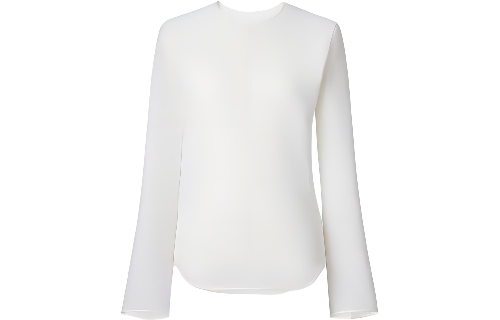 UNIQLO X MAME KUROGOUCHI UNIQLO X Mame Kurogouchi T Shirts Women's Gray White Crew Neck Moderate Straight Fit