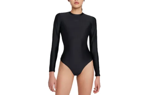 Jordan Bodysuits Women's Black Crew Neck Straight Fit