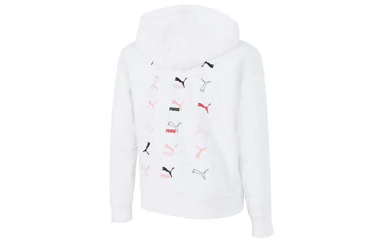 PUMA CLASSICS Sweatshirts Women's White Hooded Moderate Straight Fit