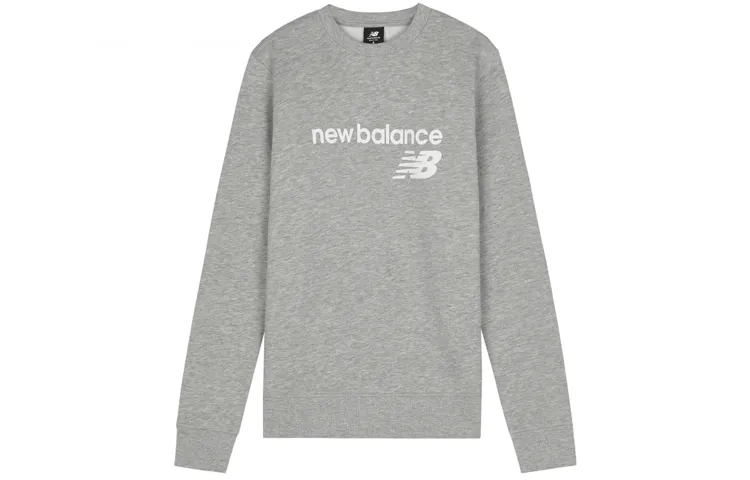 New Balance Lifestyle Casual Sweatshirts Women's Gray Crew Neck Thickened Regular