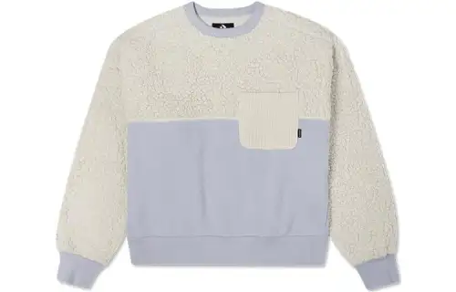 Converse Sweatshirts Women's Milk White Crew Neck Moderate Regular