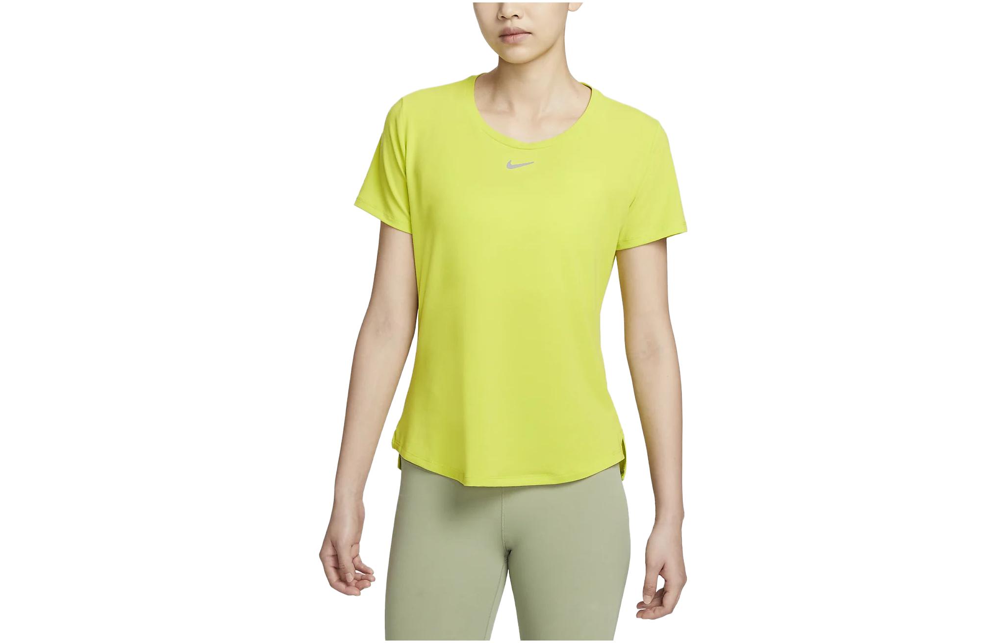 Женская футболка Nike Dri-FIT One Luxe T (зеленая)