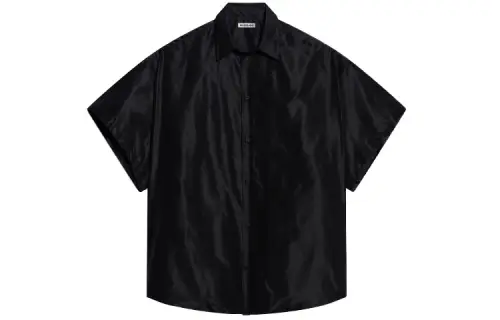 Balenciaga Shirts Women's Black Square Collar Moderate Shirt