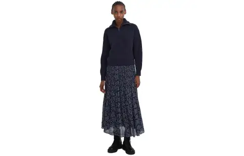 UNIQLO X Clare Waight Keller Sweaters Women's Navy Blue Lapel Moderate Other
