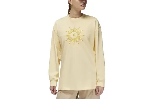 Jordan Flight Drop Shoulder Sleeve T Shirt Women's Yellow