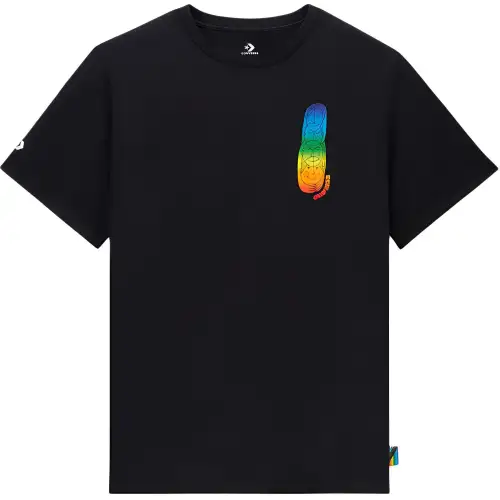 Converse T Shirts Women's Black Crew Neck Moderate Other
