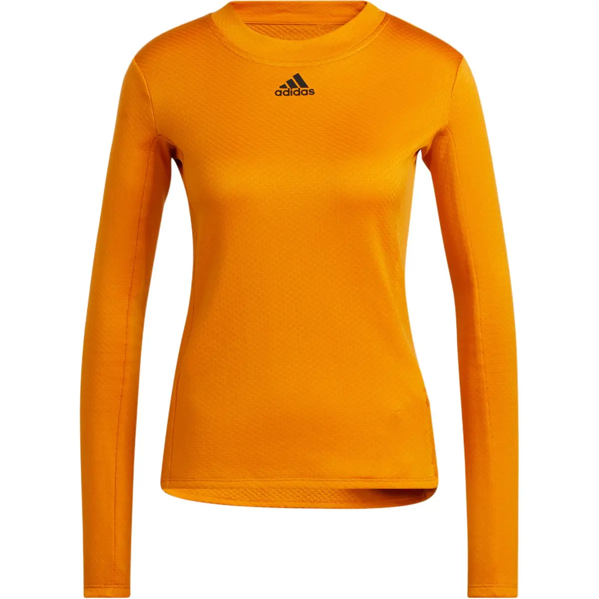 Adidas T-Shirts Women's Orange Crew Neck Moderate Nipped-in Waist