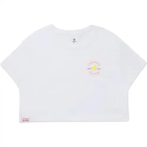 Converse T Shirts Women's White Crew Neck Moderate
