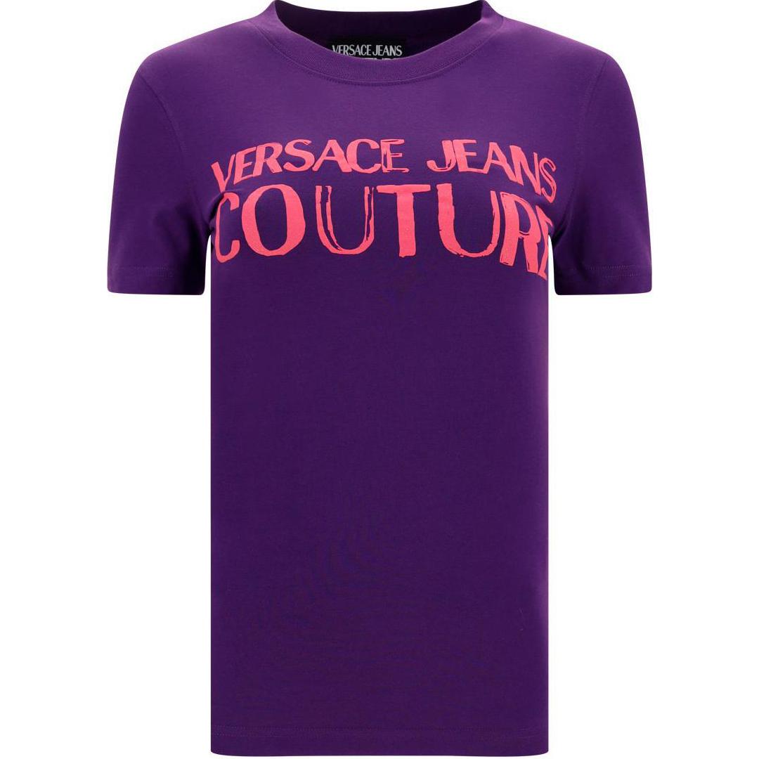 Женская футболка Versace JEANS COUTURE SS23 (фиолетовая)