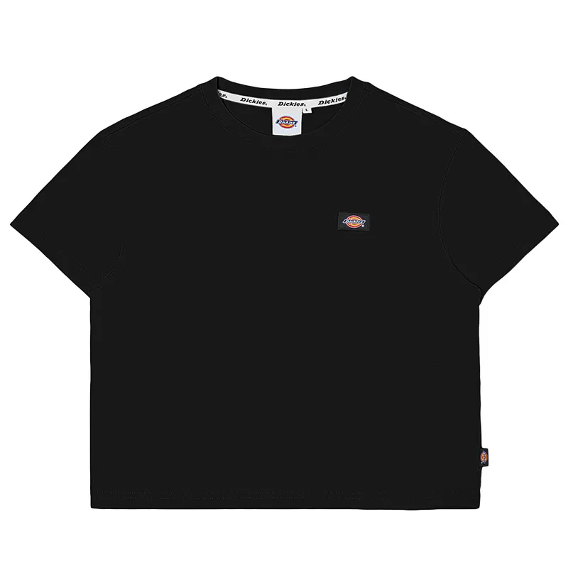 Dickies T-Shirts Women's Black Crew Neck Moderate Straight Fit