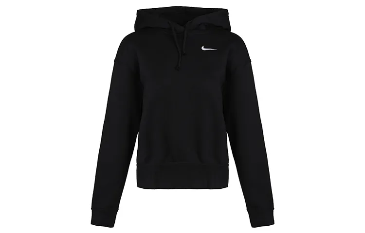 Nike Sweatshirts Women's Black Hooded Thickened Regular