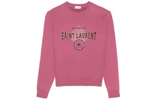 SAINT LAURENT Sweatshirts Women's Purple Crew Neck Moderate Regular