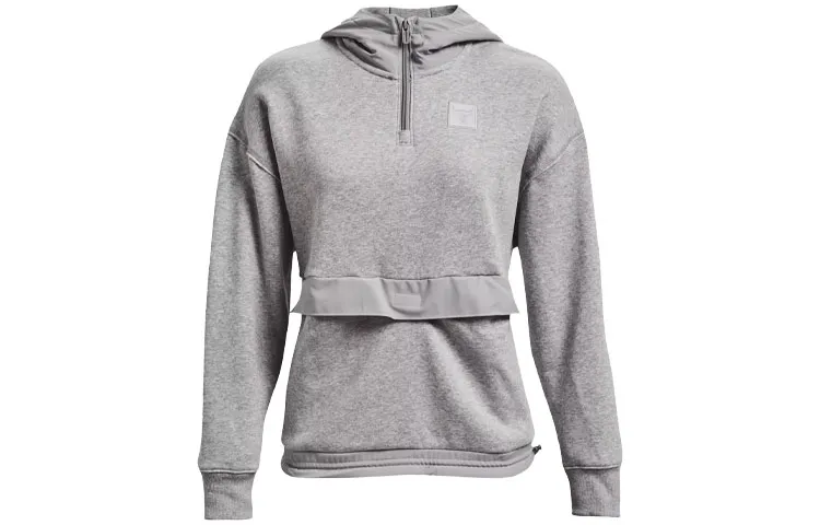 Under Armour Sweatshirts Women's Halo Gray Color Hooded Moderate Straight Fit