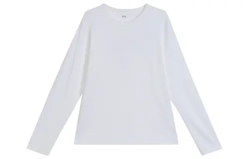 UNIQLO T Shirts Women's White Crew Neck Moderate