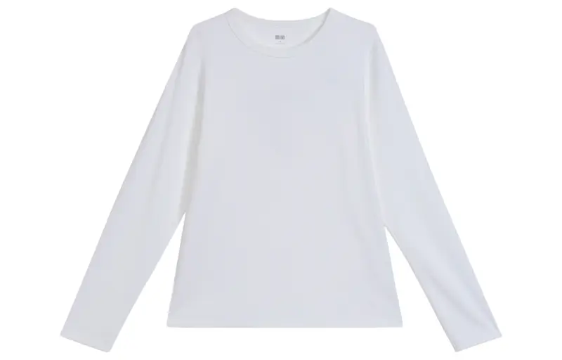 UNIQLO T Shirts Women's White Crew Neck Moderate