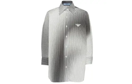 PRADA FW21 Shirt Women's Gray White