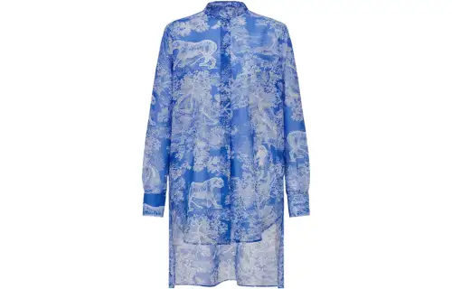 DIOR Quarterly New Products Shirts Women's Blue Turtleneck Shirt