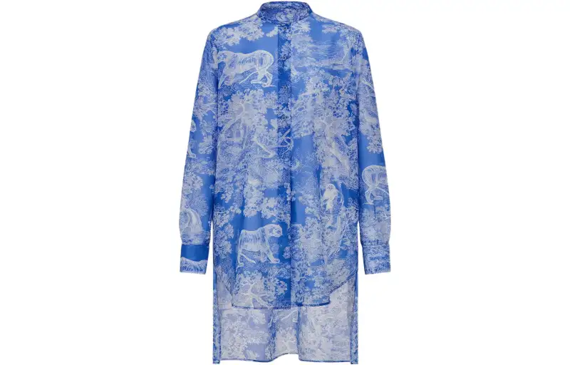 DIOR Quarterly New Products Shirts Women's Blue Turtleneck Shirt