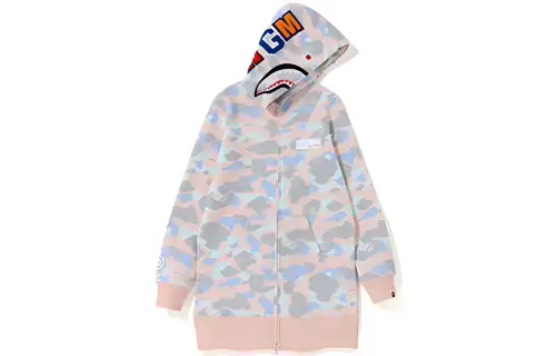 A BATHING APE Shark Series Sweatshirts Women's Hooded Moderate Cardigan