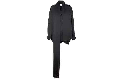 Burberry Shirts Women's Black V Neck Moderate Shirt