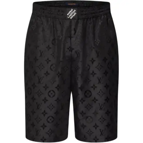 LOUIS VUITTON Monogram Moire Jacquard Silk Shorts
