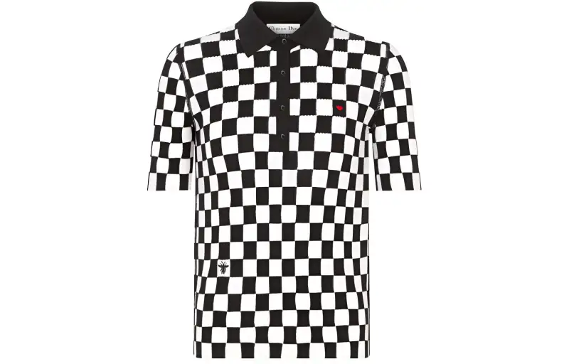 DIOR Quarterly New Products Polo Shirts Women's Black Crew Neck Moderate Other