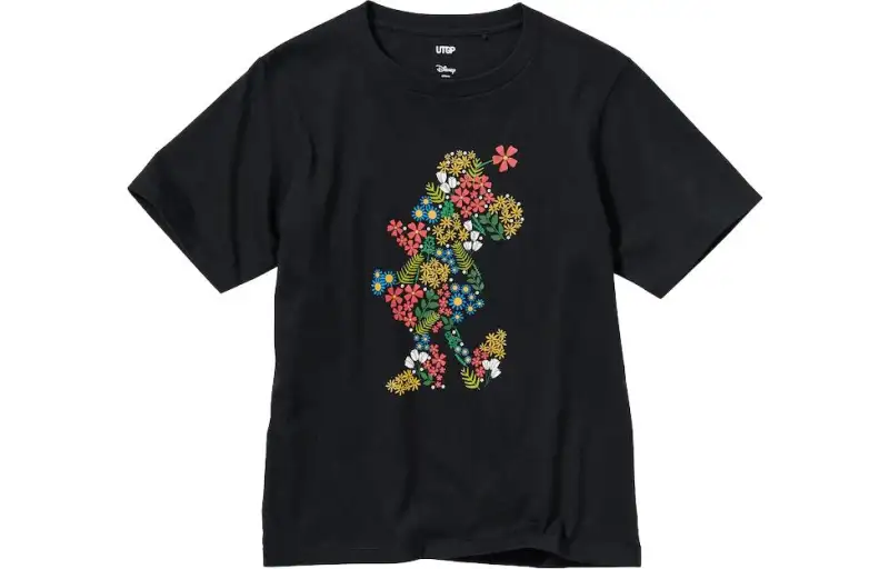 UNIQLO X Disney UNIQLO X , SS23 T Shirts Women's Black Crew Neck Moderate Straight Fit