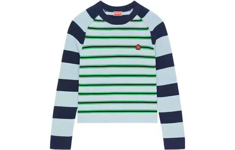 【Previous Season】logo-patch striped jumper