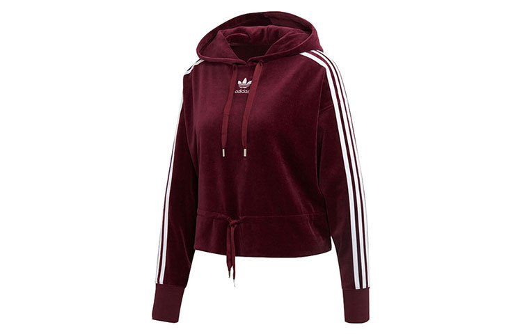Женское худи adidas originals Cropped Vhoodie (фиолетовое) — фото 1