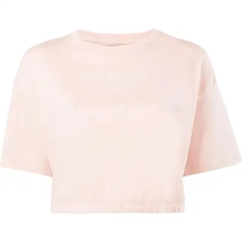 Reebok T Shirts Women's Pink Crew Neck Moderate Other