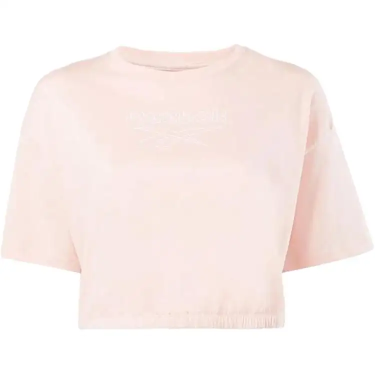Reebok T Shirts Women's Pink Crew Neck Moderate Other