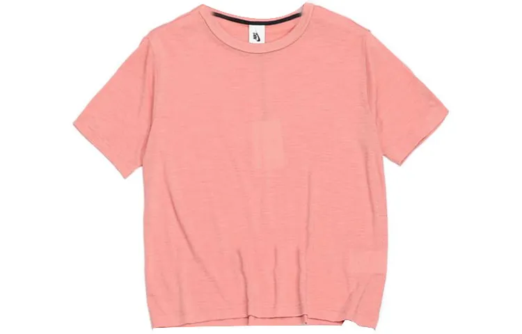 Nike T-Shirts Women's Pink Crew Neck Moderate Straight Fit