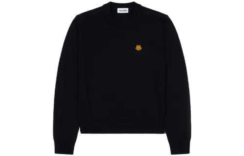 KENZO Sweatshirts Women's Black Crew Neck Moderate Regular