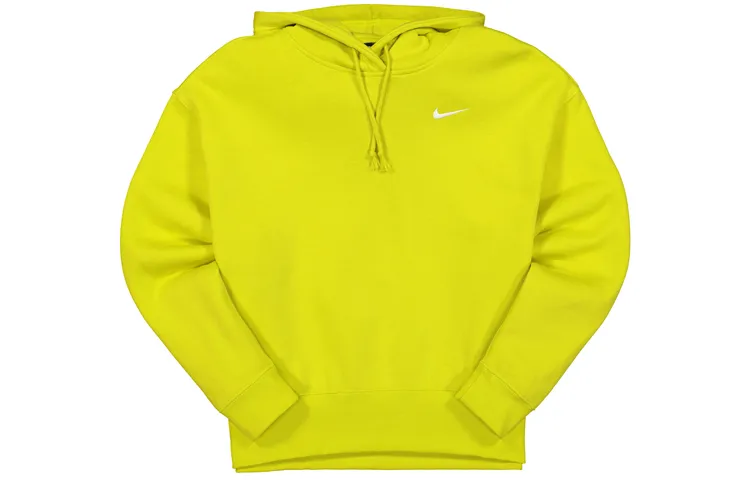 Nike Sweatshirts Women's Yellow Green Hooded Moderate Regular